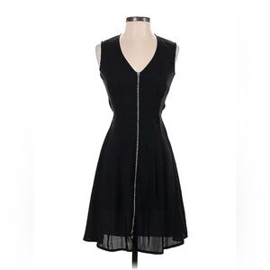 H&M Black Zipper Front V-Neck Dress - Women’s Size 6